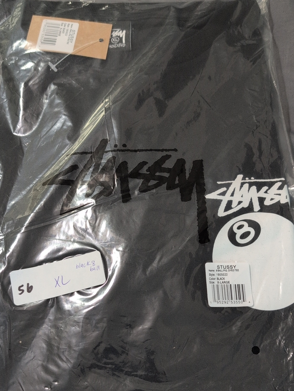 Stussy Black Graphic Logo T-Shirt